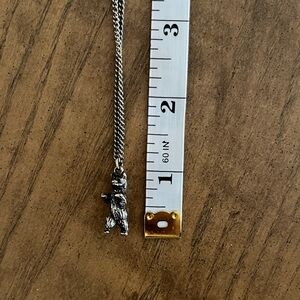 Silver Bear Pendant Necklace